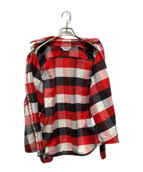 FIVE BROTHER（ファイブブラザー）FIVE BROTHER (ファイブブラザー) 80'sバッファローチェックヘビ-コットンネルシャツ レッド サイズ:Mの古着・服飾アイテム
