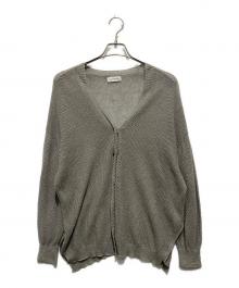 BARNYARDSTORM（バンヤードストーム）の古着「リネン モスステッチニットカーディガン」｜グレー
