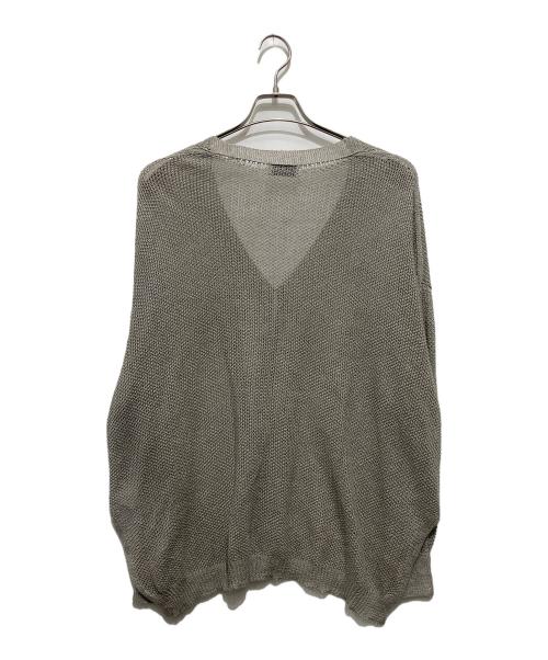 BARNYARDSTORM（バンヤードストーム）BARNYARDSTORM (バンヤードストーム) リネン モスステッチニットカーディガン グレー サイズ:FREEの古着・服飾アイテム