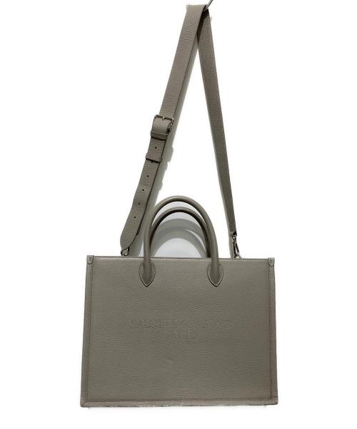 SALON DE ALFURD（サロン・ド・アルファード）SALON DE ALFURD (サロン・ド・アルファード) エリーナ2WAYトートバッグ グレーの古着・服飾アイテム