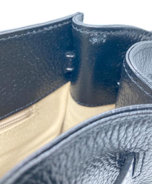 傳濱野（デンハマノ）傳濱野 (デンハマノ) ミーティアスクエアハンドバッグ ブラックの古着・服飾アイテム