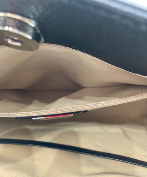 傳濱野（デンハマノ）傳濱野 (デンハマノ) ミーティアスクエアハンドバッグ ブラックの古着・服飾アイテム