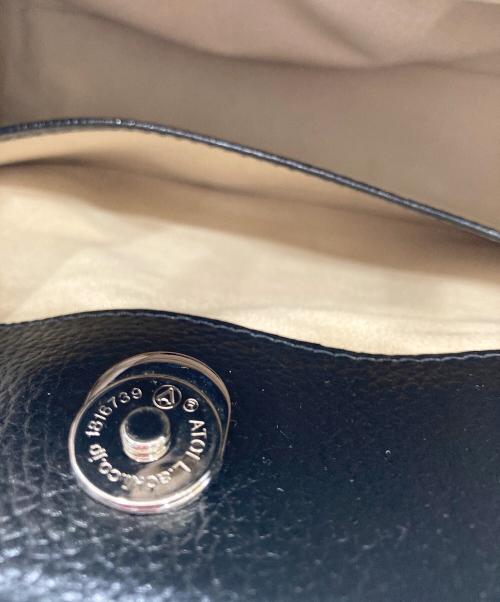 傳濱野（デンハマノ）傳濱野 (デンハマノ) ミーティアスクエアハンドバッグ ブラックの古着・服飾アイテム