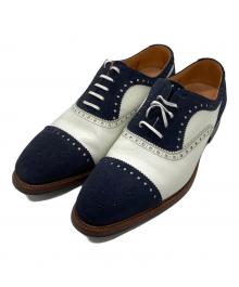 SCOTCH GRAIN（スコッチグレイン）の古着「ストレートチップシューズ」｜ホワイト×ネイビー