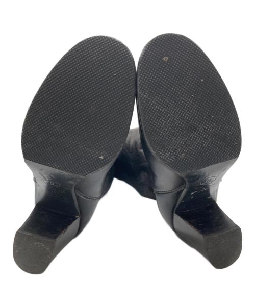 CHANEL（シャネル）CHANEL (シャネル) ココマーク フリースライナー ロングブーツ ブラック サイズ:36Cの古着・服飾アイテム