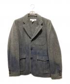 COMME des GARCONS SHIRTコムデギャルソンシャツ）の古着「藍染ウール3Bジャケット」｜グレー