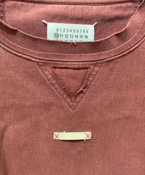 Maison Margiela（メゾンマルジェラ）Maison Margiela (メゾンマルジェラ) NAME TAG CREW SWEAT ボルドー サイズ:XLの古着・服飾アイテム