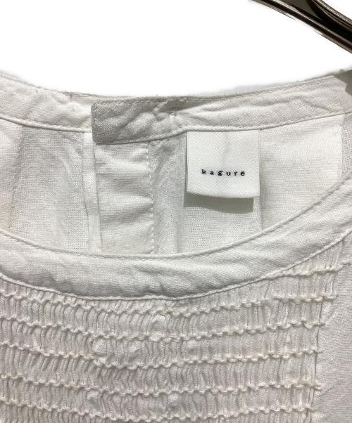 KAGURE（カグレ）KAGURE (カグレ) コットンスモッキングワンピース ホワイト サイズ:FREEの古着・服飾アイテム