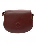 Cartierカルティエ）の古着「ショルダーバッグ」｜ワインレッド