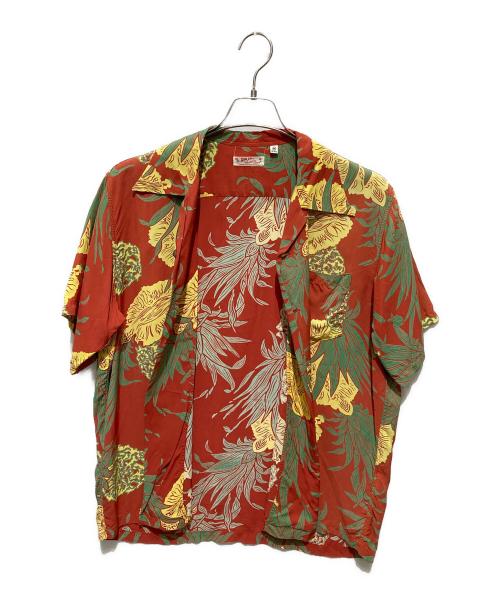 Sun Surf（サンサーフ）Sun Surf (サンサーフ) オープンカラーシャツ レッド サイズ:Mの古着・服飾アイテム