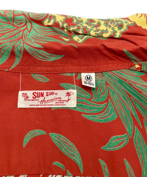 Sun Surf（サンサーフ）Sun Surf (サンサーフ) オープンカラーシャツ レッド サイズ:Mの古着・服飾アイテム
