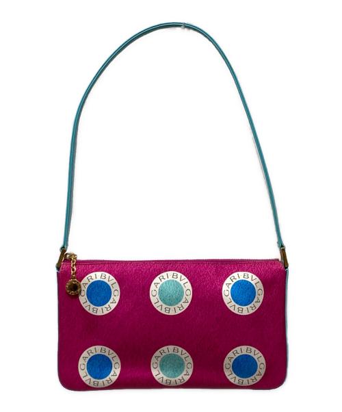 BVLGARI（ブルガリ）BVLGARI (ブルガリ) ワンショルダーバッグ ピンク×ブルー サイズ:OneSizeの古着・服飾アイテム