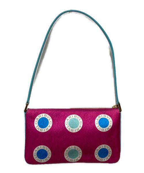 BVLGARI（ブルガリ）BVLGARI (ブルガリ) ワンショルダーバッグ ピンク×ブルー サイズ:OneSizeの古着・服飾アイテム