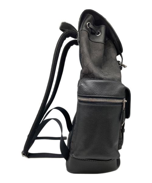 COACH（コーチ）COACH (コーチ) キャンバスレザーバックパック ブラックの古着・服飾アイテム