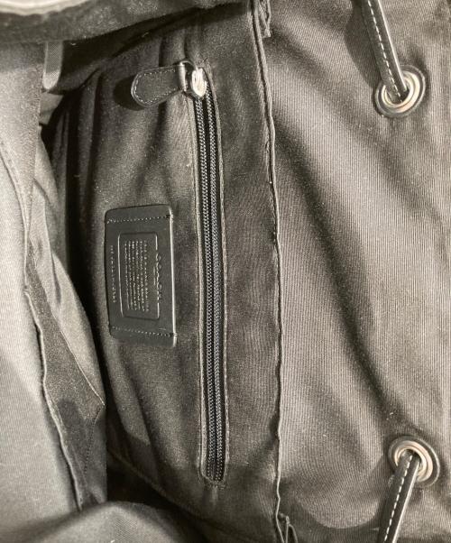 COACH（コーチ）COACH (コーチ) キャンバスレザーバックパック ブラックの古着・服飾アイテム
