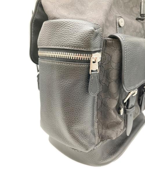 COACH（コーチ）COACH (コーチ) キャンバスレザーバックパック ブラックの古着・服飾アイテム