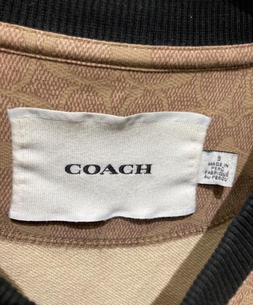 COACH（コーチ）COACH (コーチ) クルーネックスウェット ベージュ サイズ:Sの古着・服飾アイテム
