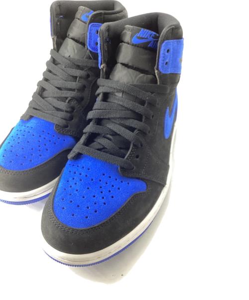 NIKE（ナイキ）NIKE (ナイキ) AIR JORDAN 1 RETRO HIGH ブラック×ブルー サイズ:27.5cmの古着・服飾アイテム
