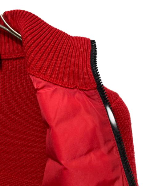 CANADA GOOSE（カナダグース）CANADA GOOSE (カナダグース) YOUTH HYBRIDGE Knit Jacket ハイブリッジニットダウン切替ジャケット レッド サイズ:L（14-16 160/80）の古着・服飾アイテム
