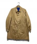JohnUNDERCOVERジョンアンダーカバー）の古着「カットオフ加工ステンカラーコート」｜ベージュ