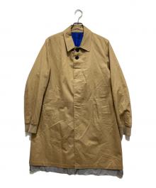 JohnUNDERCOVER（ジョンアンダーカバー）の古着「カットオフ加工ステンカラーコート」｜ベージュ