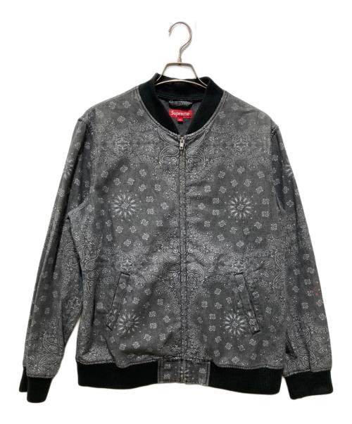 SUPREME（シュプリーム）SUPREME (シュプリーム) 13SS Denim Campus Jacket グレー×ブラック サイズ:XLの古着・服飾アイテム