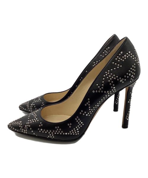 JIMMY CHOO（ジミーチュウ）JIMMY CHOO (ジミーチュウ) スタッズハイヒールパンプス ブラック サイズ:35 1/2の古着・服飾アイテム