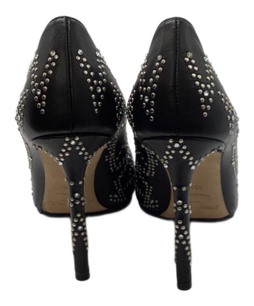 JIMMY CHOO（ジミーチュウ）JIMMY CHOO (ジミーチュウ) スタッズハイヒールパンプス ブラック サイズ:35 1/2の古着・服飾アイテム