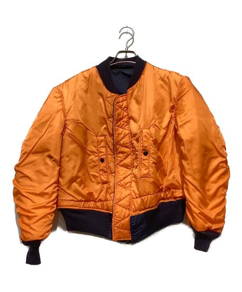 ALPHA（アルファ）ALPHA (アルファ) 70’s MA-1フライトジャケット ネイビー×オレンジ サイズ:Mの古着・服飾アイテム