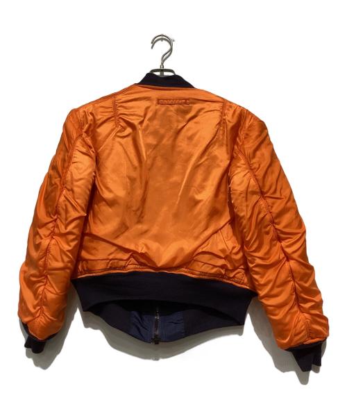 ALPHA（アルファ）ALPHA (アルファ) 70’s MA-1フライトジャケット ネイビー×オレンジ サイズ:Mの古着・服飾アイテム