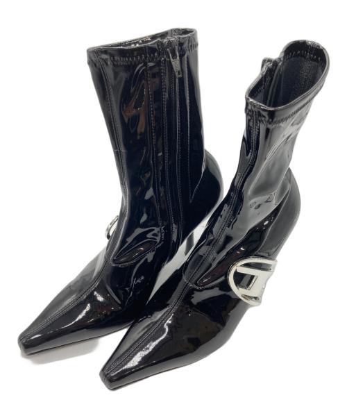 DIESEL（ディーゼル）DIESEL (ディーゼル) D-ECLIIPSE BT ブーツ / エナメルブーツ ブラック サイズ:37の古着・服飾アイテム