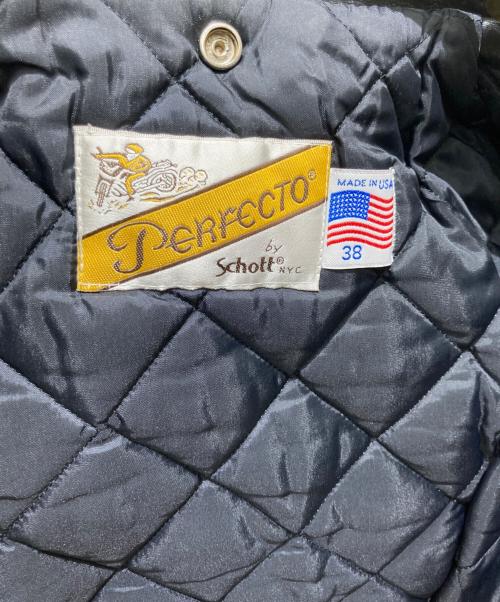 Schott（ショット）Schott (ショット) 618 カウレザー ライダースジャケット ブラック サイズ:Mの古着・服飾アイテム