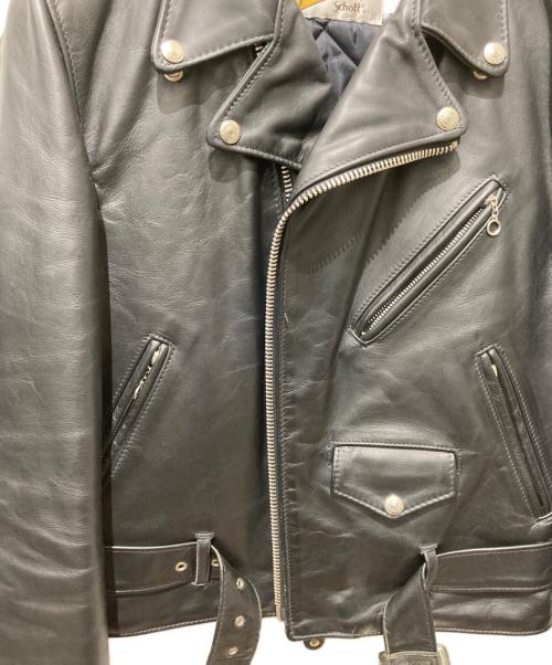 Schott（ショット）Schott (ショット) 618 カウレザー ライダースジャケット ブラック サイズ:Mの古着・服飾アイテム