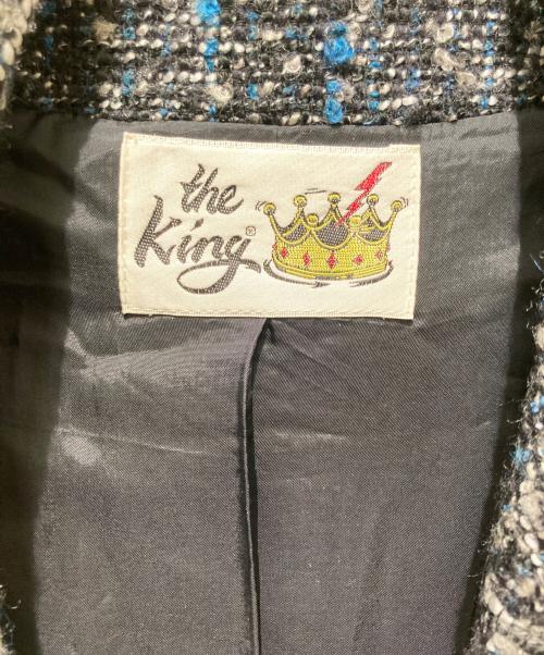 THE KING（ザ キング）THE KING (ザ キング) ロカビリーコート ブラック×ブルー サイズ:Lの古着・服飾アイテム