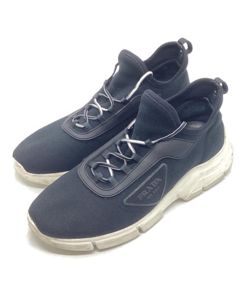 PRADA（プラダ）PRADA (プラダ) ローカットスニーカー ブラック サイズ:23.5㎝の古着・服飾アイテム