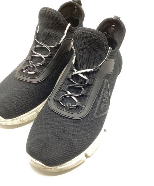 PRADA（プラダ）PRADA (プラダ) ローカットスニーカー ブラック サイズ:23.5㎝の古着・服飾アイテム