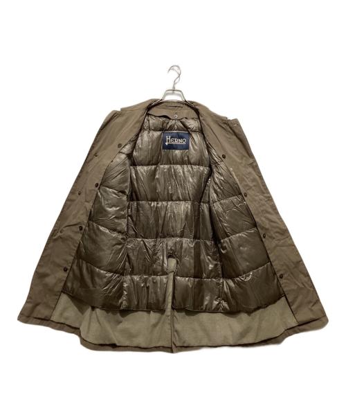 HERNO（ヘルノ）HERNO (ヘルノ) ダウンライナー付コート ブラウン サイズ:52の古着・服飾アイテム