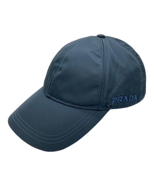 PRADA（プラダ）PRADA (プラダ) ナイロンキャップ ブルー サイズ:Mの古着・服飾アイテム