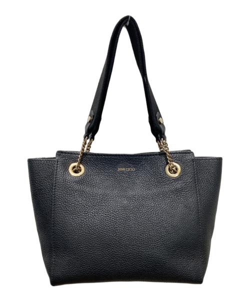 JIMMY CHOO（ジミーチュウ）JIMMY CHOO (ジミーチュウ) チェーンハンドバッグ ブラックの古着・服飾アイテム