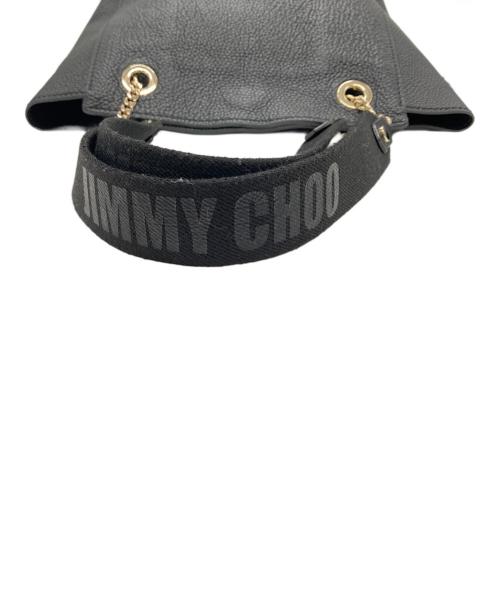 JIMMY CHOO（ジミーチュウ）JIMMY CHOO (ジミーチュウ) チェーンハンドバッグ ブラックの古着・服飾アイテム