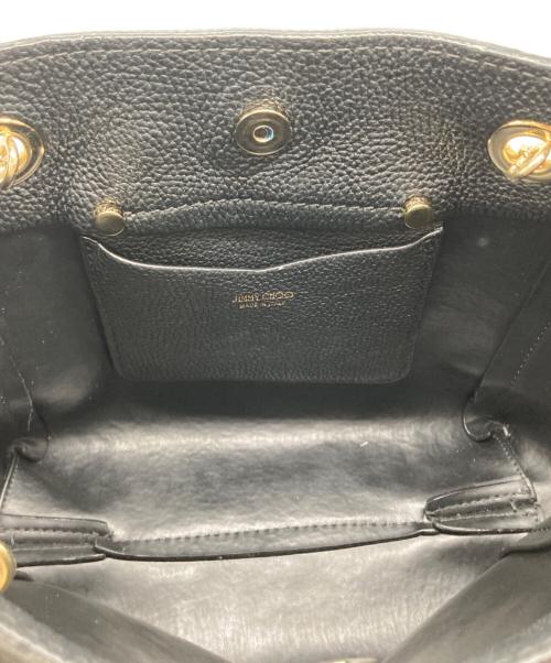 JIMMY CHOO（ジミーチュウ）JIMMY CHOO (ジミーチュウ) チェーンハンドバッグ ブラックの古着・服飾アイテム