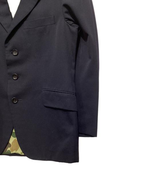 JUNYA WATANABE COMME des GARCONS（(ジュンヤワタナベ コムデギャルソン）JUNYA WATANABE COMME des GARCONS ((ジュンヤワタナベ コムデギャルソン) 裏カモフラージュ柄テーラードジャケット ネイビー サイズ:SIZE Lの古着・服飾アイテム