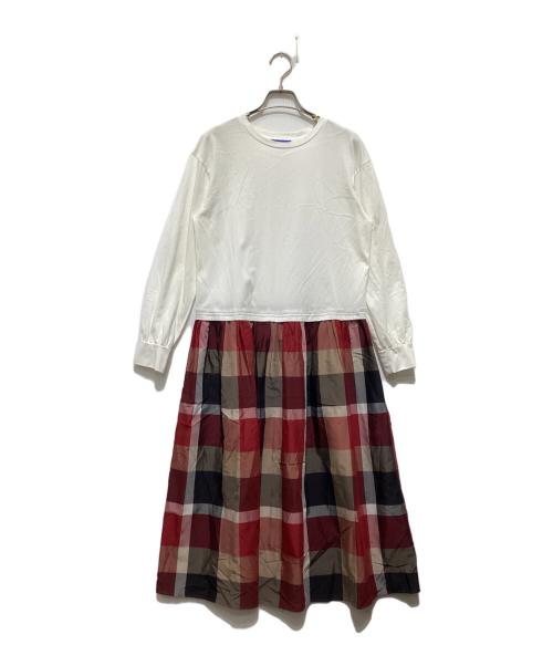 BLUE LABEL CRESTBRIDGE（ブルーレーベルクレストブリッジ）BLUE LABEL CRESTBRIDGE (ブルーレーベルクレストブリッジ) ベストセットドッキングワンピース ホワイト サイズ:36の古着・服飾アイテム