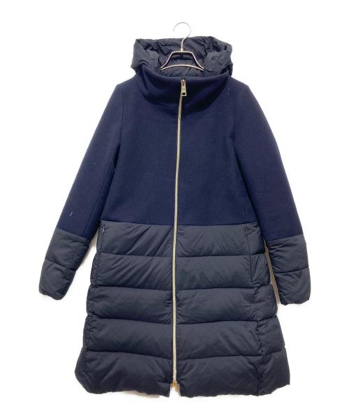 HERNO（ヘルノ）HERNO (ヘルノ) メルトン切替ダウンコート ネイビー サイズ:Lの古着・服飾アイテム