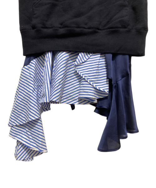 sacai（サカイ）sacai (サカイ) レイヤードフーデッドワンピース ネイビー サイズ:1の古着・服飾アイテム