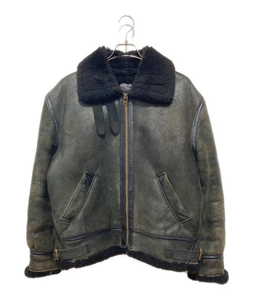 US SHEEPSKIN（USシープスキン）US SHEEPSKIN (USシープスキン) オイルドB3フライドジャケット ブラック サイズ:Lの古着・服飾アイテム