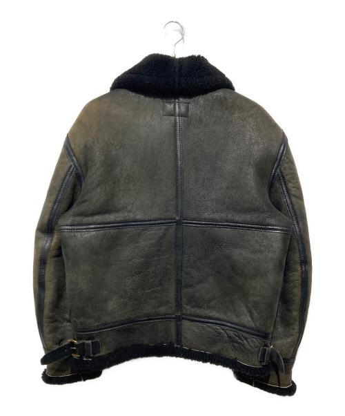US SHEEPSKIN（USシープスキン）US SHEEPSKIN (USシープスキン) オイルドB3フライドジャケット ブラック サイズ:Lの古着・服飾アイテム
