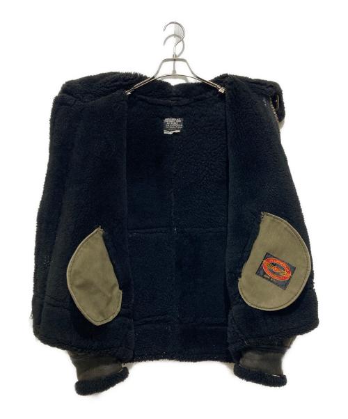 US SHEEPSKIN（USシープスキン）US SHEEPSKIN (USシープスキン) オイルドB3フライドジャケット ブラック サイズ:Lの古着・服飾アイテム