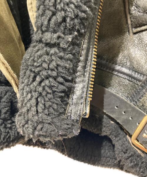 US SHEEPSKIN（USシープスキン）US SHEEPSKIN (USシープスキン) オイルドB3フライドジャケット ブラック サイズ:Lの古着・服飾アイテム