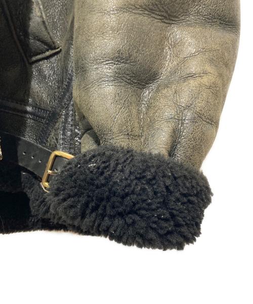 US SHEEPSKIN（USシープスキン）US SHEEPSKIN (USシープスキン) オイルドB3フライドジャケット ブラック サイズ:Lの古着・服飾アイテム